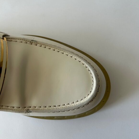 CHRISTIAN DIOR WHITE LEATHER LOAFERS - Picture 13 of 13